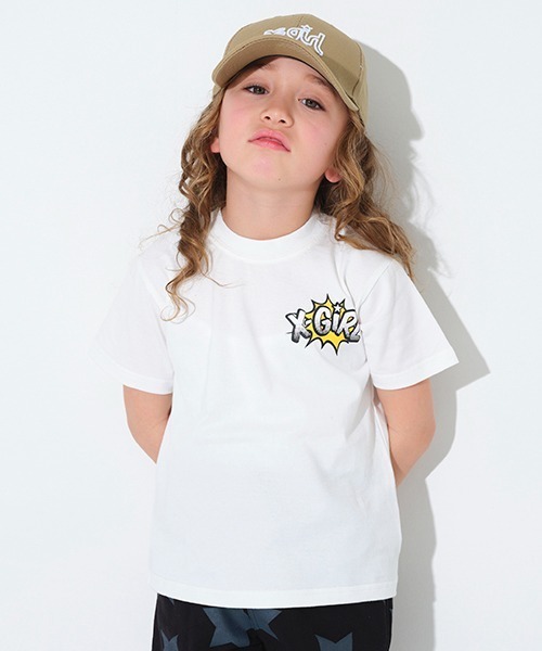 X-girl Stages(エックスガールステージス)の「アメコミキラッキー半袖Tシャツ(Tシャツ/カットソー・キッズ・ホワイト/ベージュ/イエロー・120cm/130cm/140cm/80cm/110cm/90cm/100cm)」の18枚目の写真