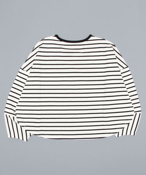 【AMI】ボーダーバルーンスリーブTシャツ