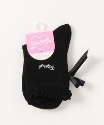 PINKHUNT（ピンクハント）の「PINKHUNT リボン付リブ編みクルーソックス 6644（ソックス/靴下・キッズ）」