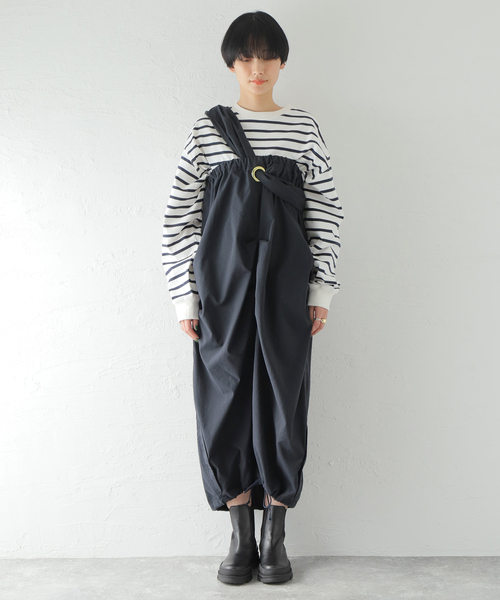 77circa（ナナナナサーカ）の「《別注》【77circa/ナナナナサーカ】WIDTH ADJUSTABLE STRAP DRESS：ワンピース（ワンピース・レディース・ベージュ/ネイビー・FREE）」の10枚目の写真