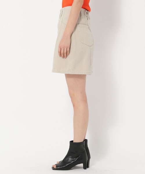 mysty woman(ミスティウーマン)の「バックレースアップデニムショートパンツ 269641(デニムパンツ・レディース・ベージュ/ピンク/モカ・FREE)」の20枚目の写真