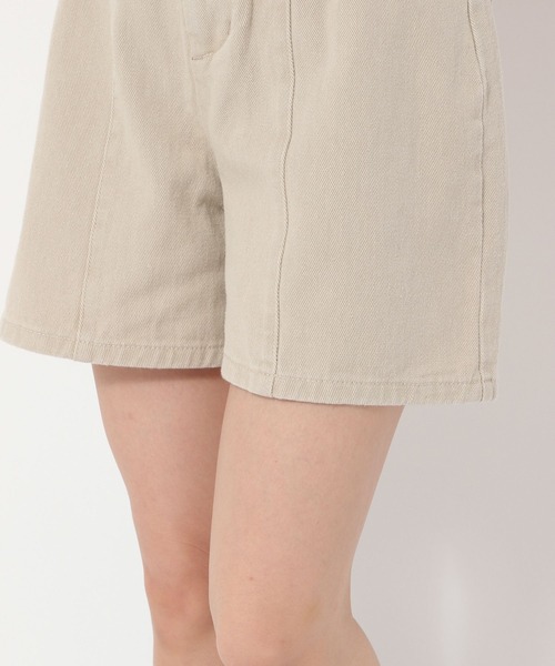 mysty woman(ミスティウーマン)の「バックレースアップデニムショートパンツ 269641(デニムパンツ・レディース・ベージュ/ピンク/モカ・FREE)」の5枚目の写真