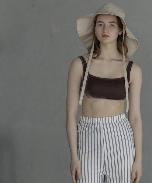 URBAN RESEARCH（アーバンリサーチ）の「Swim URBAN RESEARCH　スイム ベロアスクエアブラ（水着・レディース・ブルー/ブラウン・SMALL/MEDIUM）」の7枚目の写真