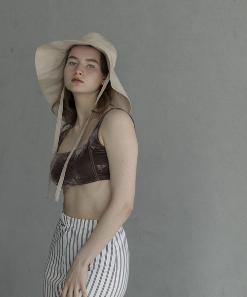 URBAN RESEARCH（アーバンリサーチ）の「Swim URBAN RESEARCH　スイム ベロアスクエアブラ（水着・レディース・ブルー/ブラウン・SMALL/MEDIUM）」の4枚目の写真