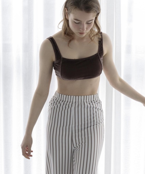 URBAN RESEARCH（アーバンリサーチ）の「Swim URBAN RESEARCH　スイム ベロアスクエアブラ（水着・レディース・ブルー/ブラウン・SMALL/MEDIUM）」の3枚目の写真