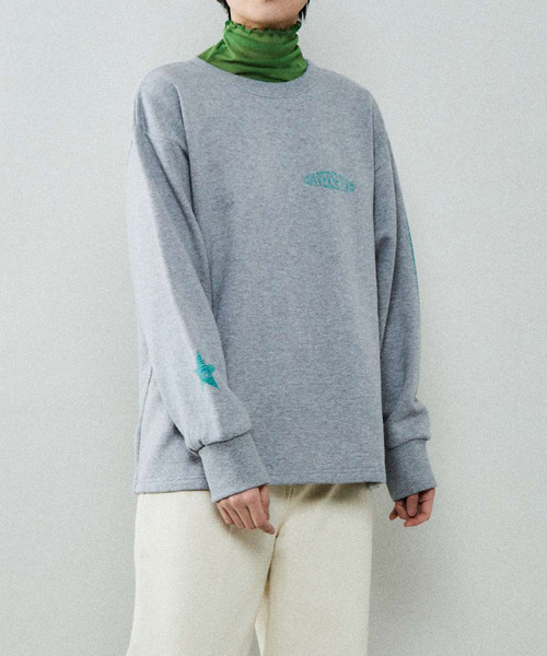 CONVERSE TOKYO(コンバーストウキョウ)の「グラフィックプリントロンT(Tシャツ/カットソー・レディース・ホワイト/ブルー/グレー・FREE)」の2枚目の写真