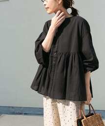 URBAN RESEARCH DOORS | コットンボイルギャザー2WAYブラウス(シャツ/ブラウス)