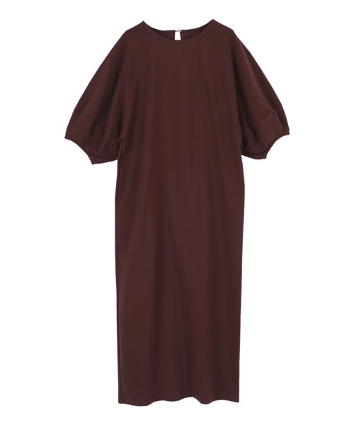 titivate（ティティベイト）の「デザインパフスリーブカットソーワンピース（ワンピース・レディース・ブラック/ライトグリーン/ラベンダー/テラコッタ/ブルー/グリーン系その他/チャコール/ダークブラウン/ピンク系その他/グレイッシュベージュ・S/M/L）」の5枚目の写真