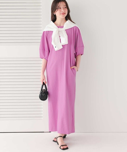 titivate（ティティベイト）の「デザインパフスリーブカットソーワンピース（ワンピース・レディース・ブラック/ライトグリーン/ラベンダー/テラコッタ/ブルー/グリーン系その他/チャコール/ダークブラウン/ピンク系その他/グレイッシュベージュ・S/M/L）」の10枚目の写真