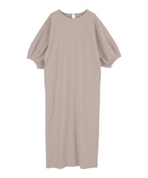 デザインパフスリーブカットソーワンピース