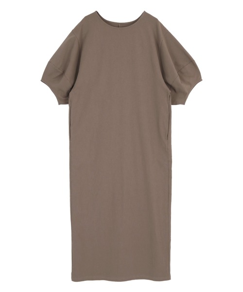 titivate（ティティベイト）の「デザインパフスリーブカットソーワンピース（ワンピース・レディース・ブラック/ライトグリーン/ラベンダー/テラコッタ/ブルー/グリーン系その他/チャコール/ダークブラウン/ピンク系その他/グレイッシュベージュ・S/M/L）」の4枚目の写真