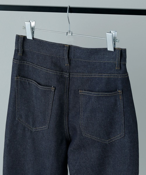 etoll.（エトル）の「リジットデニムロールアップストレートパンツ セットアップ可（デニムパンツ・レディース・インディゴブルー/ブラック・S/M）」の10枚目の写真
