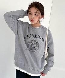 A'GEM/9 × .kom『muah muah/ムーアムーア』MUAH NATURAL GRAPHIC MTM/オーバーフィット フロントグラフィック MTM