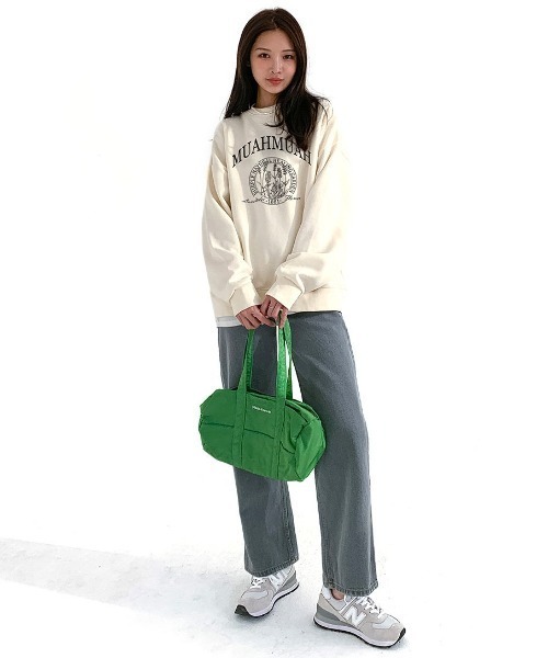 muahmuah(ムーアムーア)の「A'GEM/9 × .kom『muah muah/ムーアムーア』MUAH NATURAL GRAPHIC MTM/オーバーフィット フロントグラフィック MTM(スウェット・レディース・アイボリー/ブラック/グレー/インディゴブルー・FREE)」の7枚目の写真