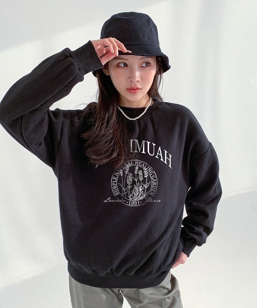 muahmuah(ムーアムーア)の「A'GEM/9 × .kom『muah muah/ムーアムーア』MUAH NATURAL GRAPHIC MTM/オーバーフィット フロントグラフィック MTM(スウェット・レディース・アイボリー/ブラック/グレー/インディゴブルー・FREE)」の10枚目の写真