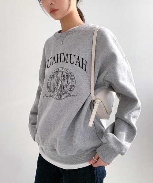 muahmuah(ムーアムーア)の「A'GEM/9 × .kom『muah muah/ムーアムーア』MUAH NATURAL GRAPHIC MTM/オーバーフィット フロントグラフィック MTM(スウェット・レディース・アイボリー/ブラック/グレー/インディゴブルー・FREE)」の11枚目の写真
