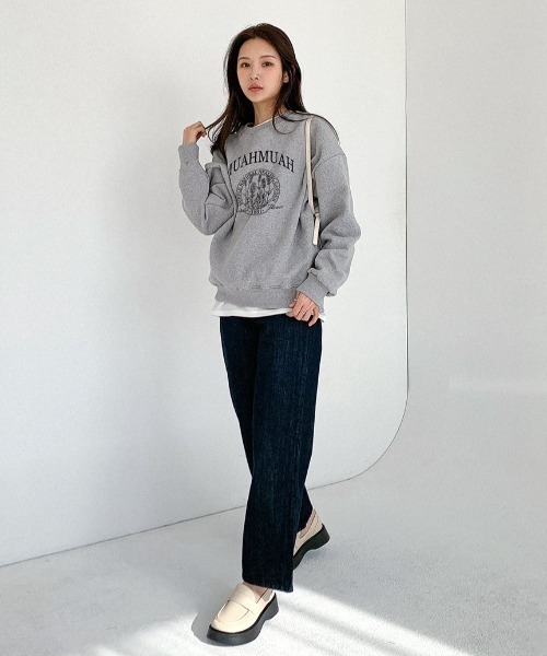 muahmuah(ムーアムーア)の「A'GEM/9 × .kom『muah muah/ムーアムーア』MUAH NATURAL GRAPHIC MTM/オーバーフィット フロントグラフィック MTM(スウェット・レディース・アイボリー/ブラック/グレー/インディゴブルー・FREE)」の13枚目の写真