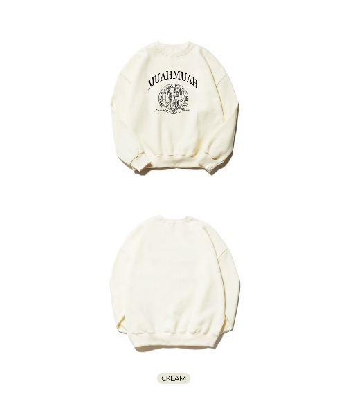 muahmuah(ムーアムーア)の「A'GEM/9 × .kom『muah muah/ムーアムーア』MUAH NATURAL GRAPHIC MTM/オーバーフィット フロントグラフィック MTM(スウェット・レディース・アイボリー/ブラック/グレー/インディゴブルー・FREE)」の16枚目の写真
