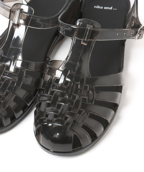 niko and...（ニコアンド）の「オリジナルクリアグルカサンダル（スリッポン・レディース・ブラック/その他1・MEDIUM/LARGE）」の8枚目の写真