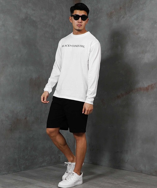 BLACK by VANQUISH(ブラックバイバンキッシュ)の「バックモチーフ長袖カットソー メンズ BLACK by VANQUISH ブラックバイバンキッシュ(Tシャツ/カットソー・メンズ・ホワイト/ブラック・M/L/XL)」の6枚目の写真