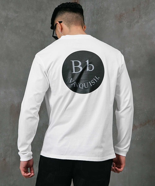 BLACK by VANQUISH(ブラックバイバンキッシュ)の「バックモチーフ長袖カットソー メンズ BLACK by VANQUISH ブラックバイバンキッシュ(Tシャツ/カットソー・メンズ・ホワイト/ブラック・M/L/XL)」の5枚目の写真