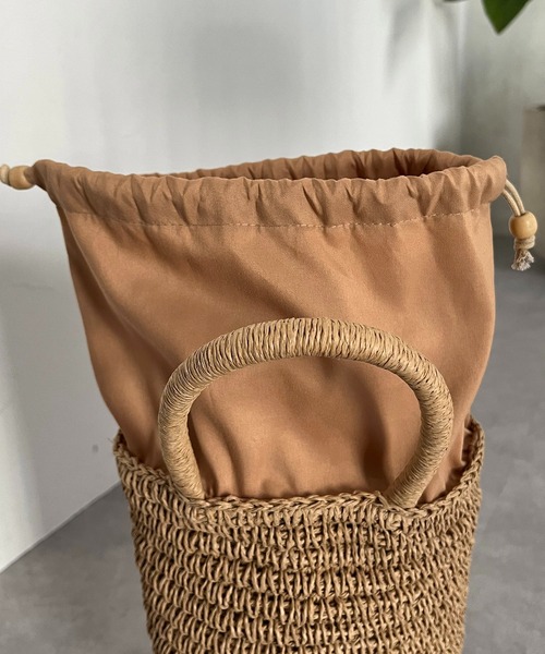 CAPRICIEUX LE'MAGE(カプリシューレマージュ)の「シリンダーペーパーバッグ(ハンドバッグ・レディース・オレンジ/グリーン/ベージュ・FREE)」の13枚目の写真