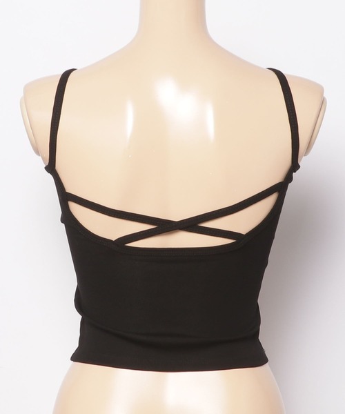 a:mure(アミュール)の「カップ付BACKクロスキャミ(キャミソール・レディース・グリーン/ホワイト/ブラック/イエロー/ブルー/グレー・FREE)」の17枚目の写真