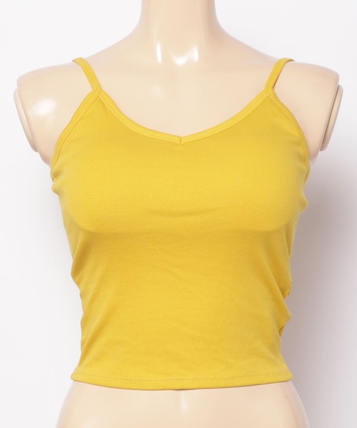 a:mure(アミュール)の「カップ付BACKクロスキャミ(キャミソール・レディース・グリーン/ホワイト/ブラック/イエロー/ブルー/グレー・FREE)」の14枚目の写真