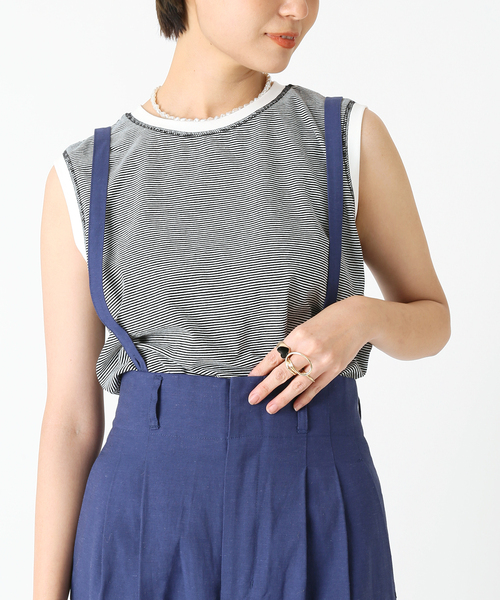 tシャツ COLUMN / スリーブレスドレープカットソー レディース COLUMN tシャツ / スリーブレスドレープカットソー レディース