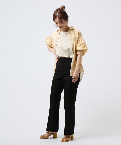 B.C STOCK（ベーセーストック）の「ボーダースリーブレス プルオーバー（Tシャツ/カットソー・レディース・ブラック/ベージュ/グリーン/ブルー/レッド・FREE）」の12枚目の写真