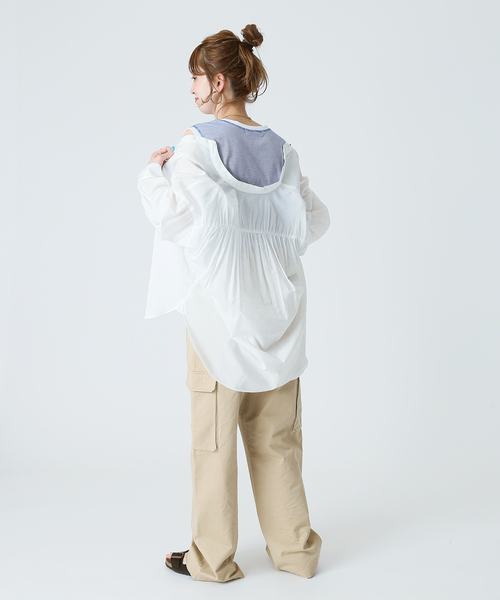 B.C STOCK（ベーセーストック）の「ボーダースリーブレス プルオーバー（Tシャツ/カットソー・レディース・ブラック/ベージュ/グリーン/ブルー/レッド・FREE）」の21枚目の写真