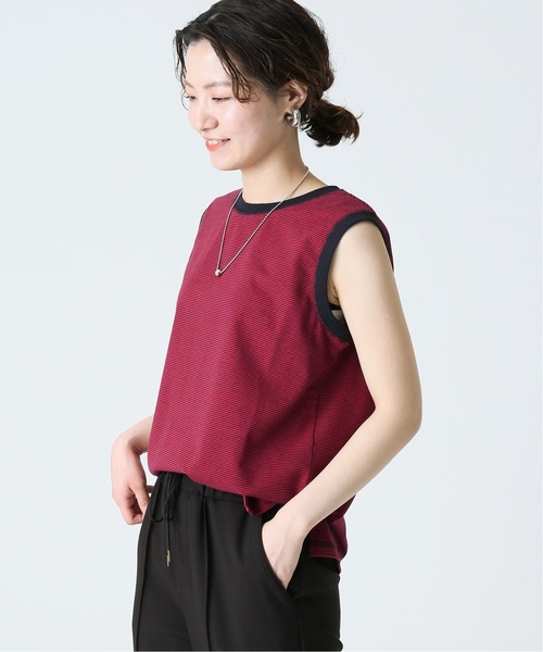 ベスト ジレ アノラック風スリーブレスプルオーバー レディース UNTITLED ベスト ジレ 「セットアップ可能／リネン混／洗える