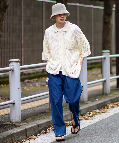 JOINT WORKS（ジョイントワークス）の「JW-MESH ニットポロシャツ（ニット/セーター・メンズ・ブラック/アイボリー・MEDIUM/LARGE）」の3枚目の写真