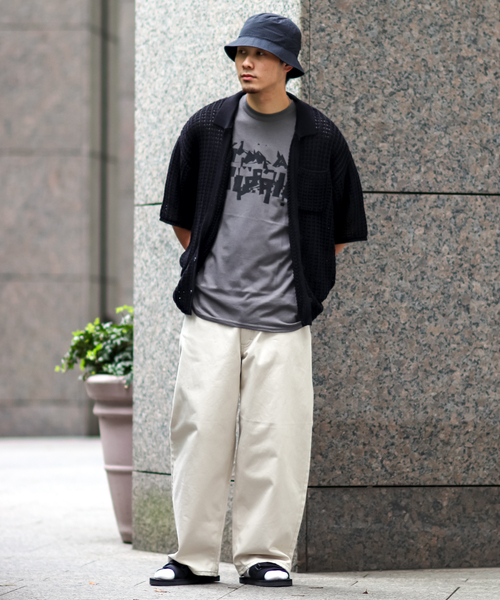 JOINT WORKS（ジョイントワークス）の「JW-MESH ニットポロシャツ（ニット/セーター・メンズ・ブラック/アイボリー・MEDIUM/LARGE）」の7枚目の写真