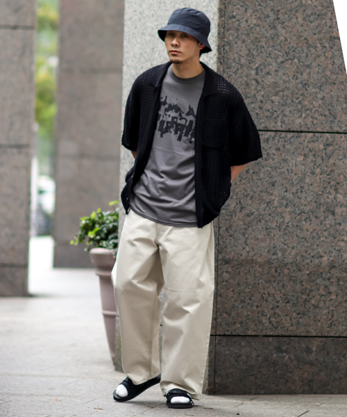 JOINT WORKS（ジョイントワークス）の「JW-MESH ニットポロシャツ（ニット/セーター・メンズ・ブラック/アイボリー・MEDIUM/LARGE）」の8枚目の写真