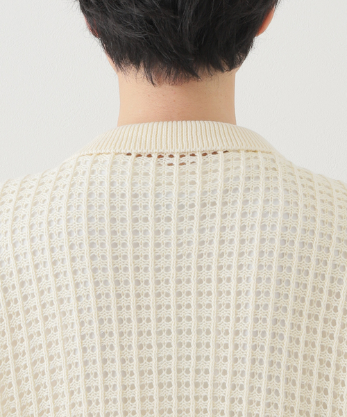 JOINT WORKS（ジョイントワークス）の「JW-MESH ニットポロシャツ（ニット/セーター・メンズ・ブラック/アイボリー・MEDIUM/LARGE）」の15枚目の写真