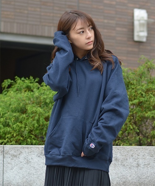 セール Almo Champion Hooded レディース オーバーサイズ プルオーバーパーカー Sp パーカー Champion チャンピオン のファッション通販 Zozotown