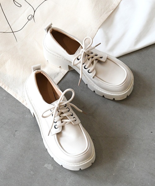 NOFALL（ノーフォール）の「厚底レースアップシューズ（ドレスシューズ・レディース・ベージュ/ブラック・M/3L/LL/S/L）」の20枚目の写真