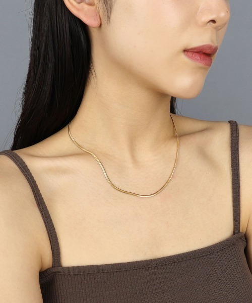 CEMONEMO（セモネモ）の「【金属アレルギー対応】 スネークチェーン ネックレス 2mm 40cm / サージカルステンレス 316L（ネックレス・レディース・シルバー/ゴールド・FREE）」の11枚目の写真