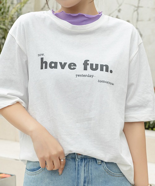 DAY CLOSET(デイ クローゼット)の「【さらっと生地感/ストレッチ有】半袖メロウフリシアートップス レディース(シャツ/ブラウス・レディース・ピンク/パープル/ライトブルー/ホワイト/グリーン/ホワイト系その他/ブラック/オレンジ・L/M)」の18枚目の写真