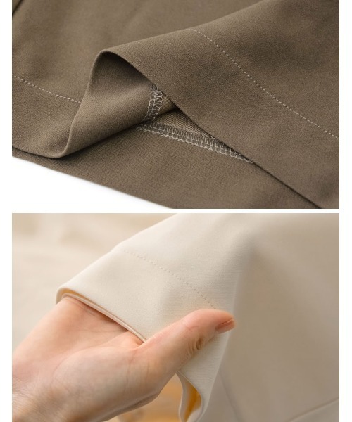 [低身長/高身長サイズ有][イージーケア]ジョーゼットポンチウエストダーツオールインワン