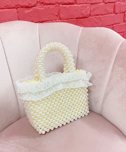 Swankiss(スワンキス)の「SX frill pearl BAG(トートバッグ・レディース・ホワイト・FREE)」の1枚目の写真