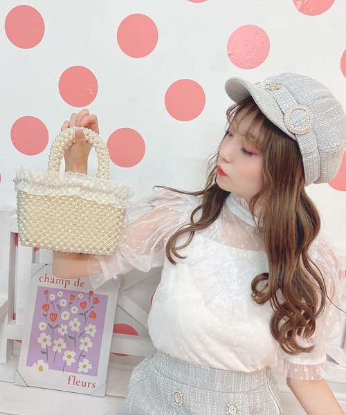 Swankiss(スワンキス)の「SX frill pearl BAG(トートバッグ・レディース・ホワイト・FREE)」の3枚目の写真