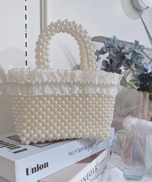 Swankiss(スワンキス)の「SX frill pearl BAG(トートバッグ・レディース・ホワイト・FREE)」の4枚目の写真