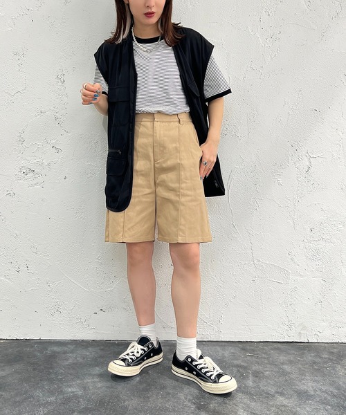 apres jour mignon(アプレジュールミニョン)の「ハーフパンツ【ZOZOTOWN限定アイテム】(その他パンツ・レディース・ネイビー/ベージュ/ブラック・フリー/X-LARGE)」の15枚目の写真