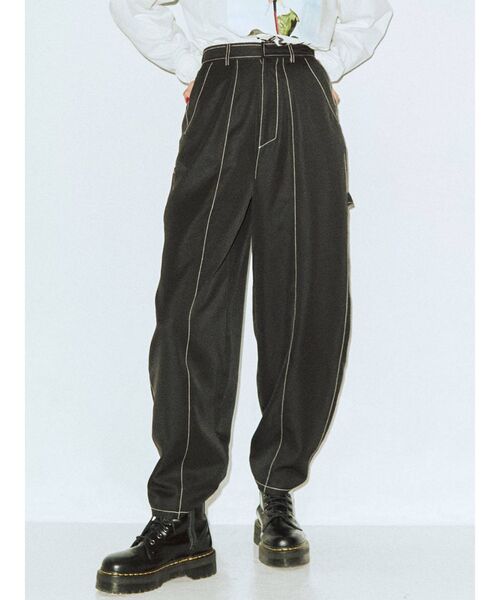 jouetie(ジュエティ)の「カラーペインターパンツ(その他パンツ・レディース・ブラック/グリーン/アイボリー/パープル/ライトグリーン/オレンジ・MEDIUM)」の3枚目の写真