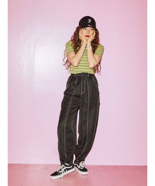 jouetie(ジュエティ)の「カラーペインターパンツ(その他パンツ・レディース・ブラック/グリーン/アイボリー/パープル/ライトグリーン/オレンジ・MEDIUM)」の8枚目の写真