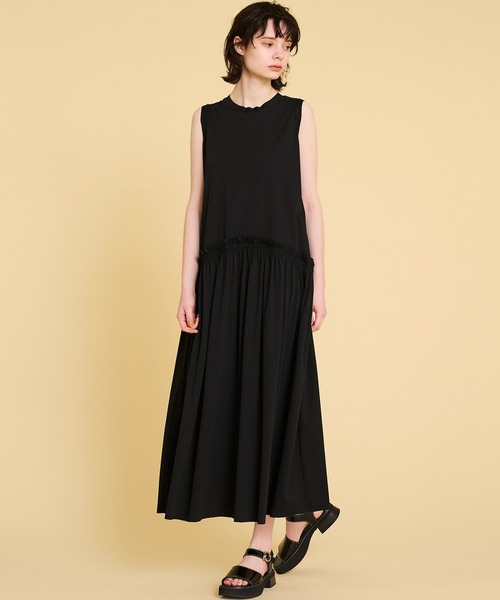 スムースギャザーフレアカットソーワンピース ワンピース En Lanvin Women En ワンピース Bleu ランバンオンブルー の