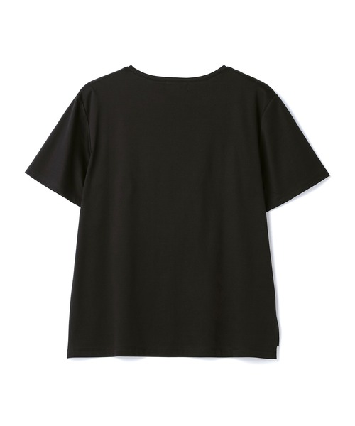 A/C DESIGN BY ALPHA CUBIC(エーシーデザインバイアルファキュービック)の「【接触冷感】ボタニカルプリントTシャツ(Tシャツ/カットソー・レディース・ブラック/カーキ/オフホワイト・LL/L/M)」の12枚目の写真