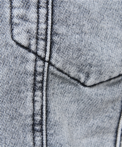 WEGO（ウィゴー）の「WEGO/フード付きドルマンGジャン（デニムジャケット・レディース・インディゴブルー/ライトインディゴブルー・FREE）」の4枚目の写真